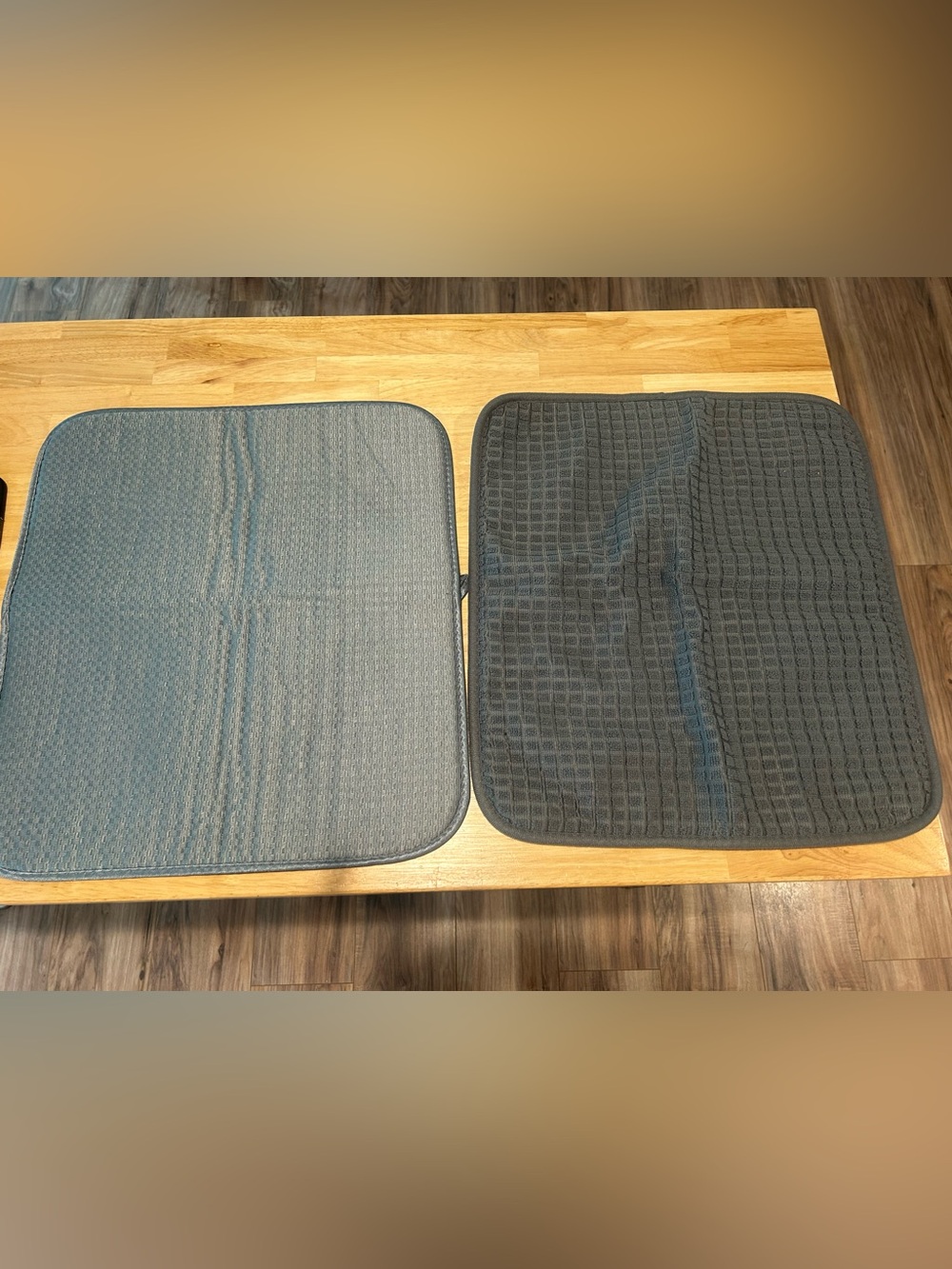 2 Gray Dish Dry Mats